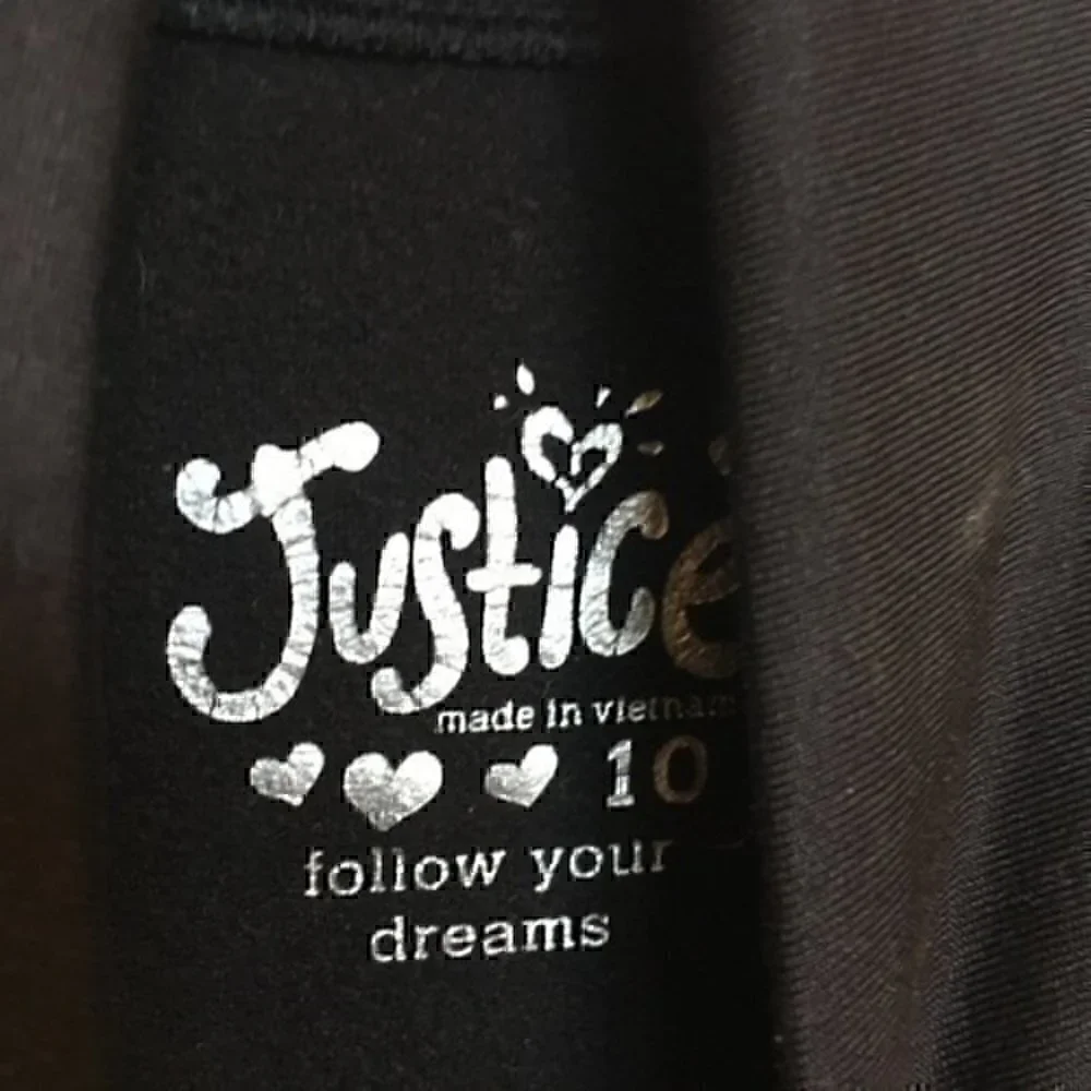 Justice Girls size 10 black  1/4 zip jacket